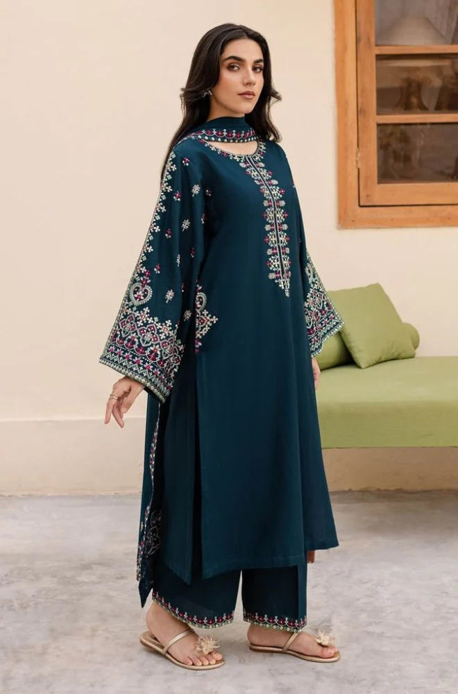 Batik - 3PC Unstitched Dhanak Embroidered