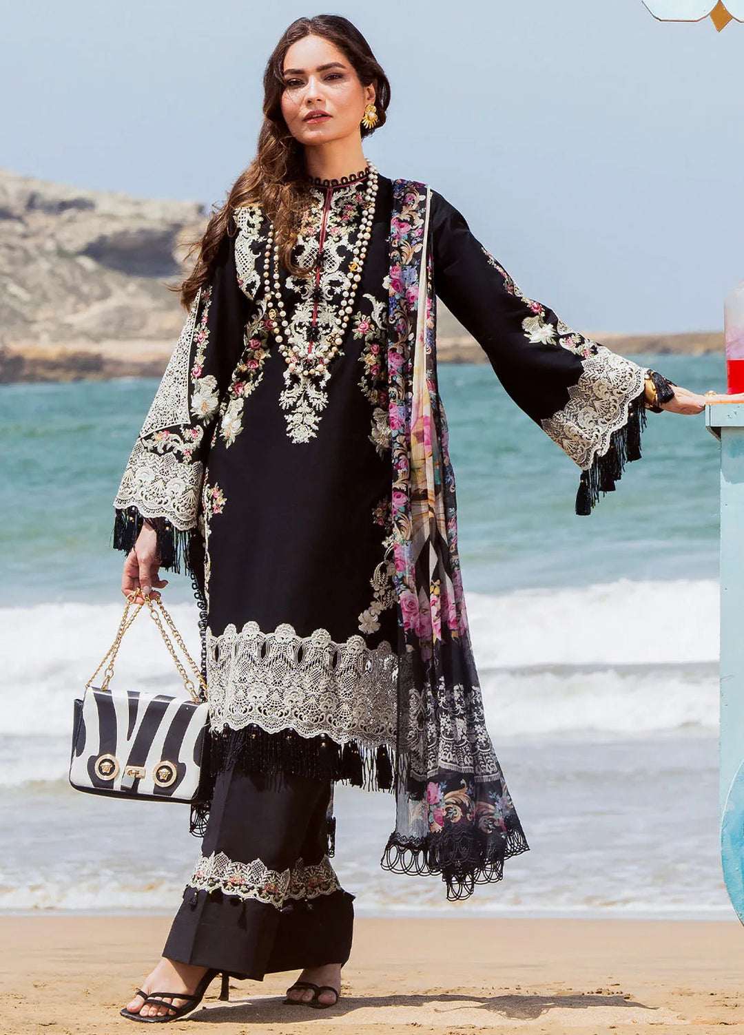 ELAF LUXURY Unstitched Dhanak Embroidered 3PC With Shawl