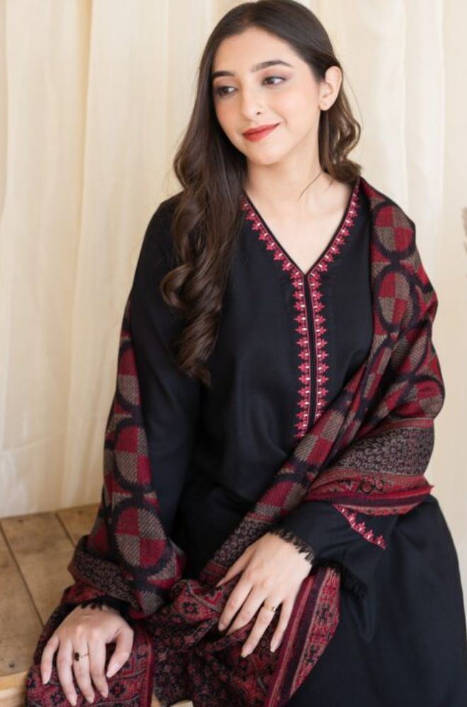 Aisling - 3PC Unstitched Dhanak Embroidered Shirt , Dupatta & Trouser