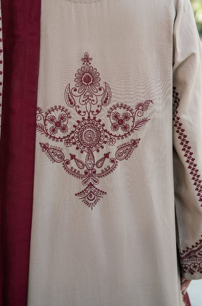 Baroque - 3PC Unstitched Dhanak Embroidered