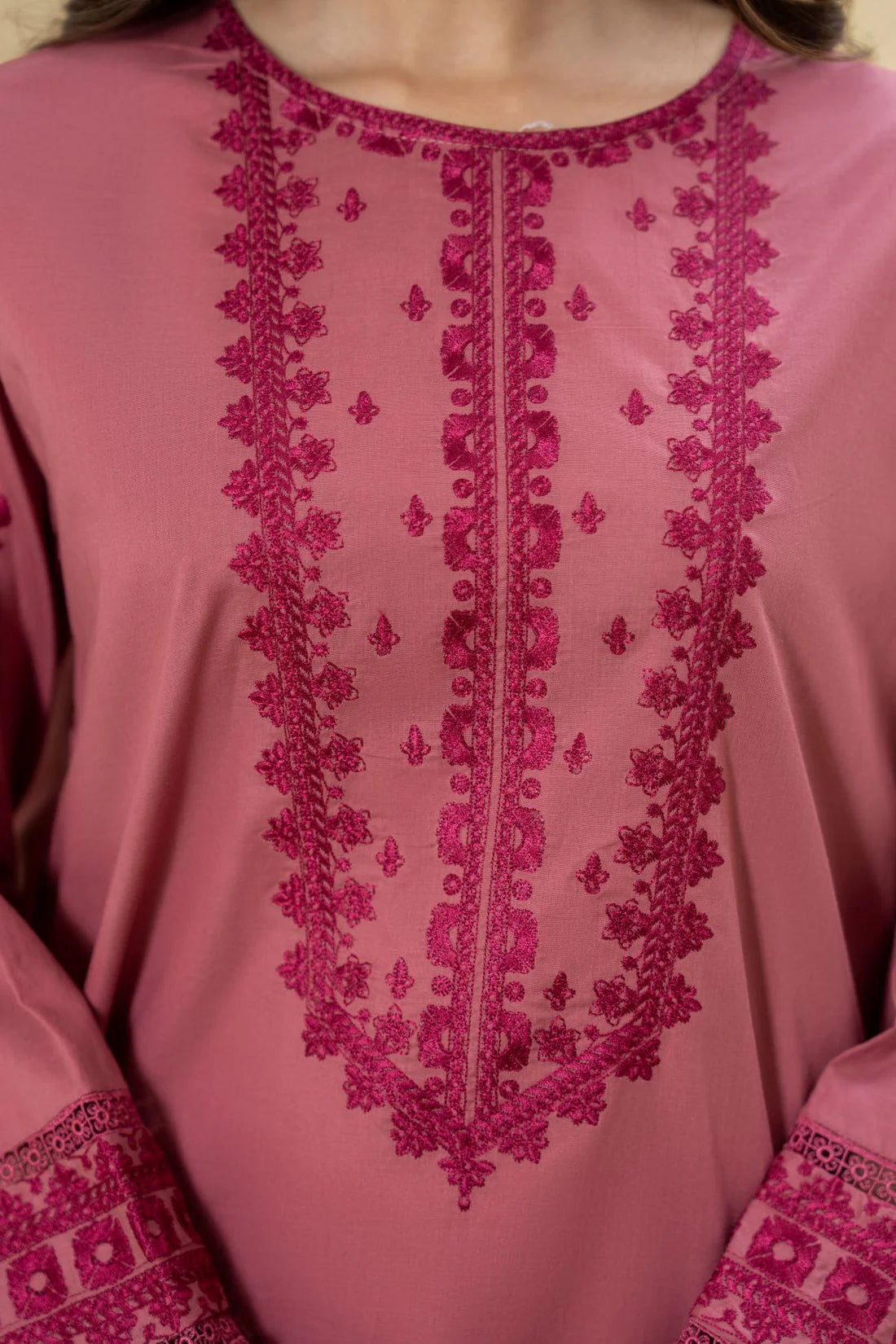 RUBY - 2PC Unstitched Dhanak Embroidered