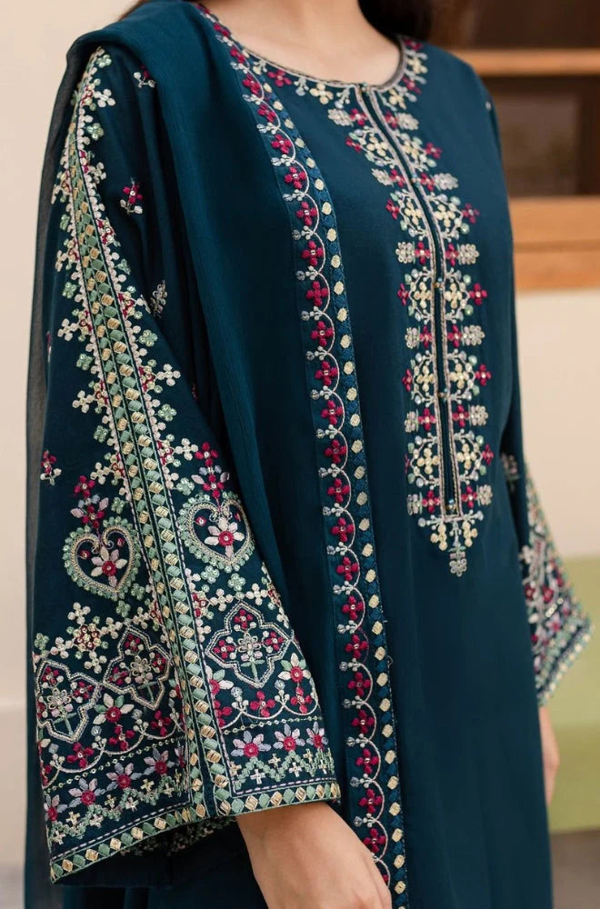 Batik - 3PC Unstitched Dhanak Embroidered