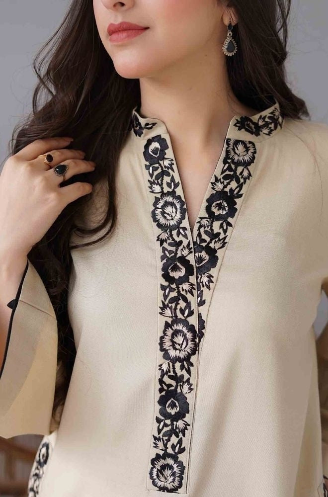 Aisling - 3PC Unstitched Dhanak Embroidered Shirt , Dupatta & Trouser