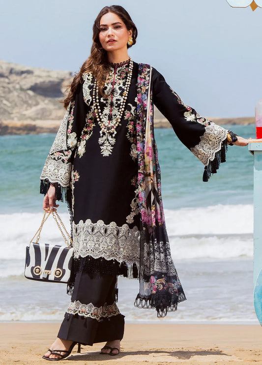 ELAF LUXURY Unstitched Dhanak Embroidered 3PC With Shawl