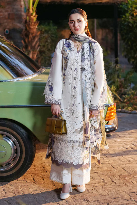 JADE Unstitched Dhanak Embroidered 3PC With Embroidered Shawl